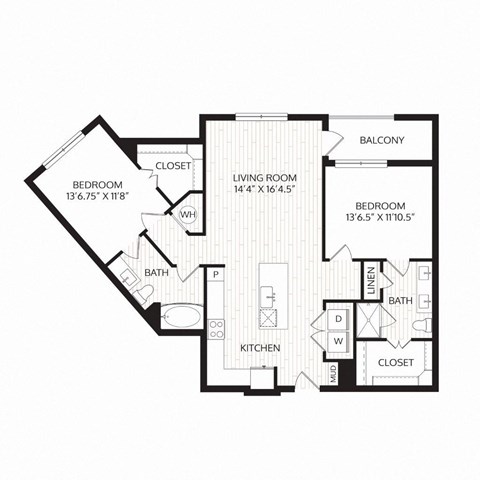 Aura Avant Apartments in Lewisville, Texas B6 Floor Plan